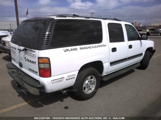 3GNEC16Z45G283277 - 2005 CHEVROLET SUBURBAN C1500 WHITE photo 4