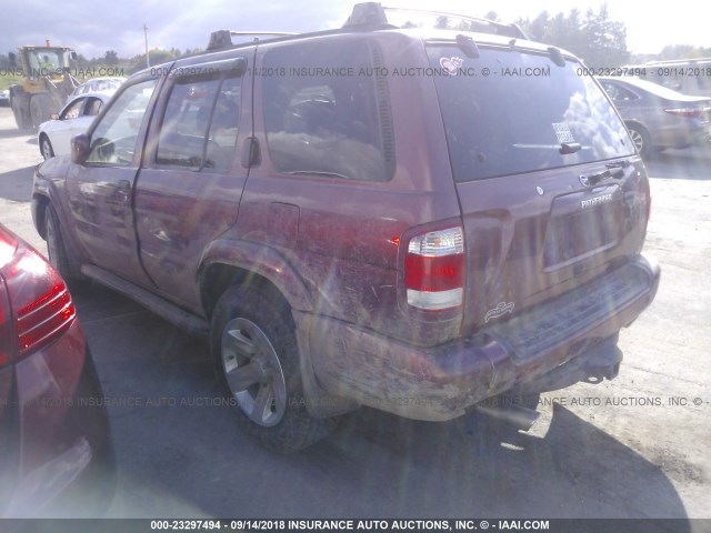 JN8DR09Y73W811560 - 2003 NISSAN PATHFINDER LE/SE RED photo 3