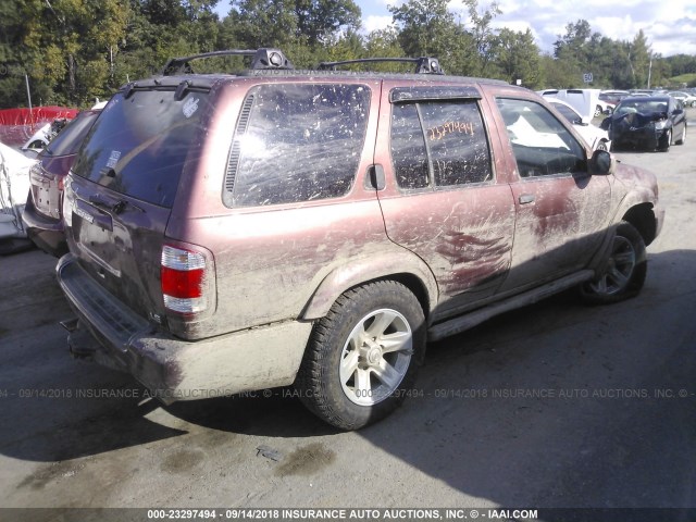 JN8DR09Y73W811560 - 2003 NISSAN PATHFINDER LE/SE RED photo 4