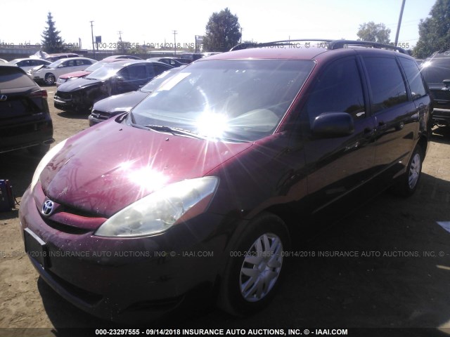 5TDZK23C98S145968 - 2008 TOYOTA SIENNA CE/LE MAROON photo 2