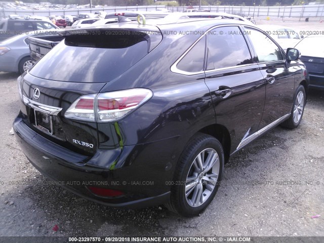 2T2BK1BA0FC306723 - 2015 LEXUS RX 350/BASE/F SPORT BLACK photo 4