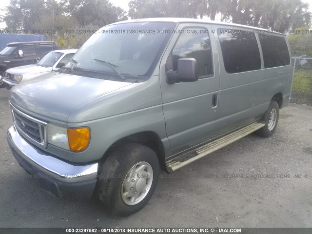 1FBNE31L76HA32301 - 2006 FORD ECONOLINE E350 SUPER DUTY WAGON GRAY photo 2