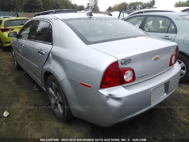 1G1ZC5EU0CF396982 - 2012 CHEVROLET MALIBU 1LT SILVER photo 3