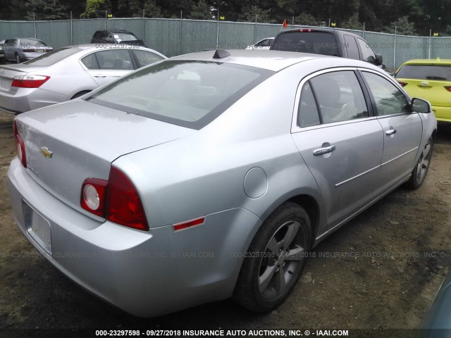 1G1ZC5EU0CF396982 - 2012 CHEVROLET MALIBU 1LT SILVER photo 4