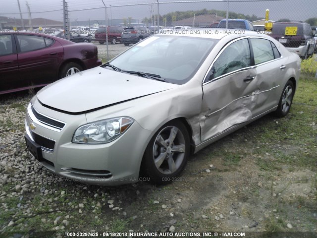 1G1ZC5EU6CF339573 - 2012 CHEVROLET MALIBU 1LT ოქროსფერი ფოტო 2