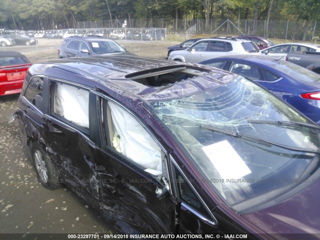 5FNRL5H64EB021785 - 2014 HONDA ODYSSEY EXL MAROON photo 6