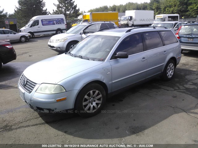 WVWVD63B63E086366 - 2003 VOLKSWAGEN PASSAT GLS Light Blue photo 2