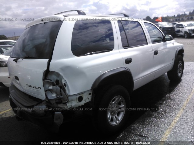 1B4HS38N12F151487 - 2002 DODGE DURANGO SPORT/SXT WHITE photo 4