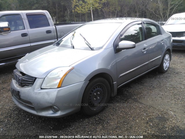 3N1AB6AP7BL720157 - 2011 NISSAN SENTRA 2.0/2.0S/SR/2.0SL GRAY photo 2