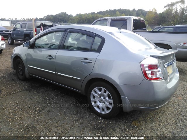 3N1AB6AP7BL720157 - 2011 NISSAN SENTRA 2.0/2.0S/SR/2.0SL GRAY photo 3