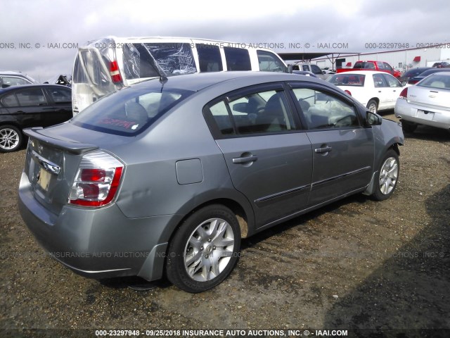 3N1AB6AP7BL720157 - 2011 NISSAN SENTRA 2.0/2.0S/SR/2.0SL GRAY photo 4