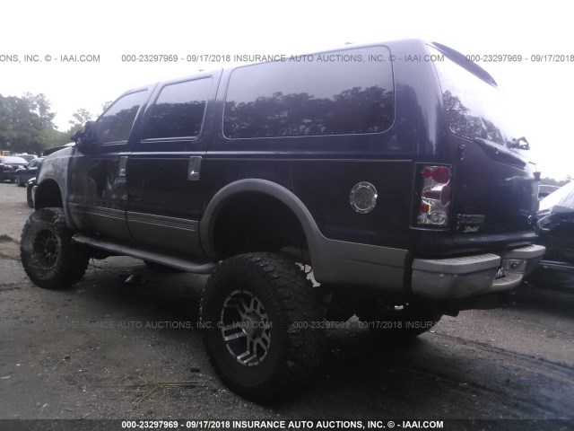 1FMNU43SXYEA37582 - 2000 FORD EXCURSION LIMITED BLUE photo 3