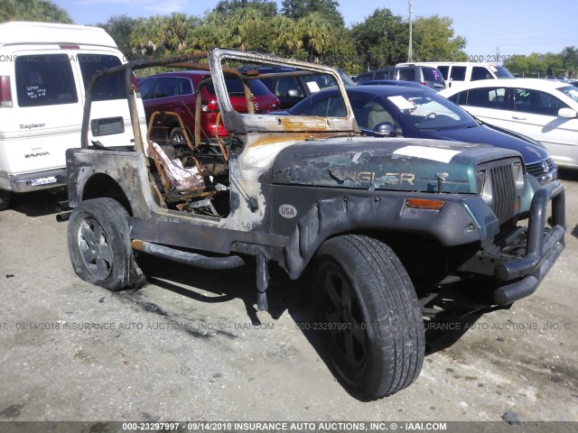 1J4FY19P7SP306349 - 1995 JEEP WRANGLER / YJ S/RIO GRANDE BLACK photo 1