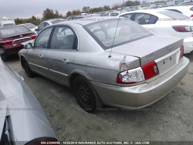 KNAGD126165465776 - 2006 KIA OPTIMA LX/EX TAN photo 3