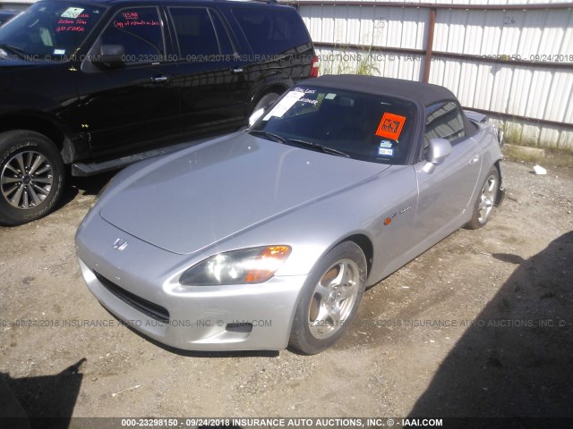 JHMAP11452T006657 - 2002 HONDA S2000 SILVER photo 2