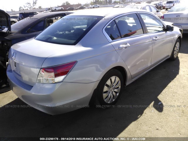 1HGCP2F31AA135636 - 2010 HONDA ACCORD LX SILVER photo 4