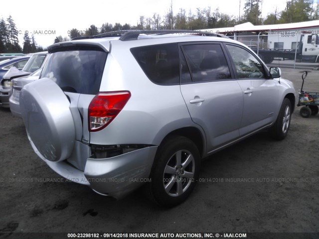 JTMBD31V875072022 - 2007 TOYOTA RAV4 LIMITED SILVER photo 4