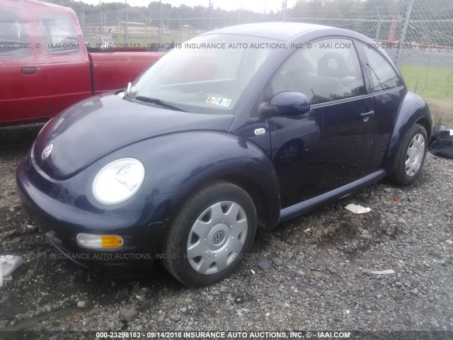 3VWBK21C21M451997 - 2001 VOLKSWAGEN NEW BEETLE GL 蓝色 照片 2