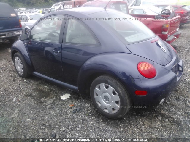 3VWBK21C21M451997 - 2001 VOLKSWAGEN NEW BEETLE GL 蓝色 照片 3