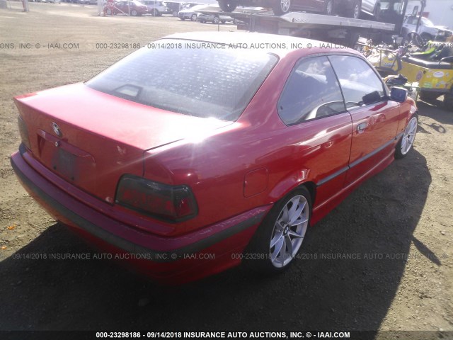 WBABF7327WEH41237 - 1998 BMW 323 IS RED photo 4