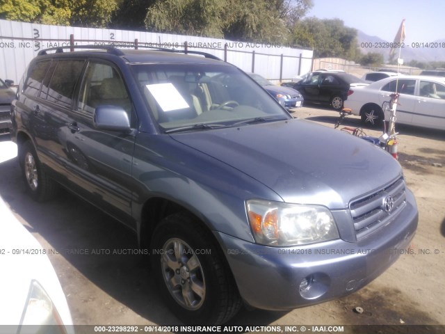 JTEDP21A140024325 - 2004 TOYOTA HIGHLANDER LIMITED Light Blue photo 1