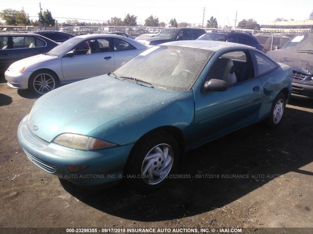 1G1JC1243VM105013 - 1997 CHEVROLET CAVALIER RS GREEN photo 2