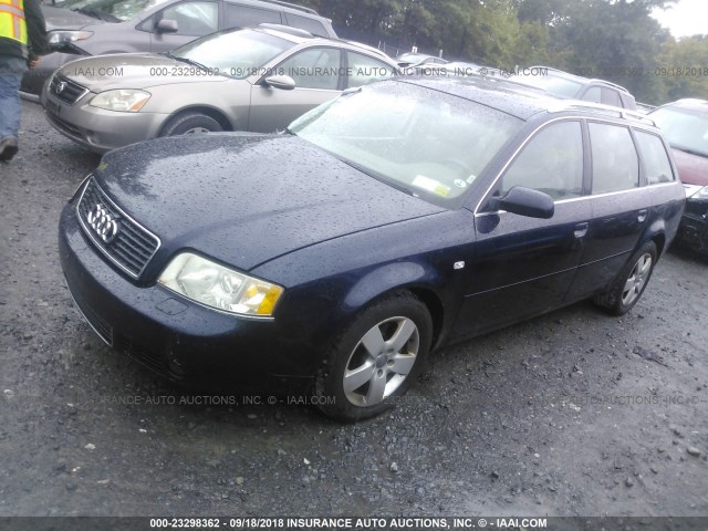 WAUVT64B03N075636 - 2003 AUDI A6 3.0 AVANT QUATTRO BLUE photo 2