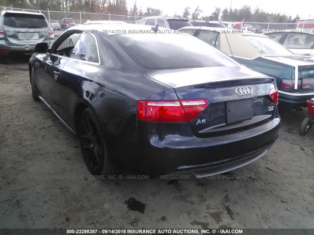 WAUDK78T89A003980 - 2009 AUDI A5 QUATTRO Dark Blue photo 3