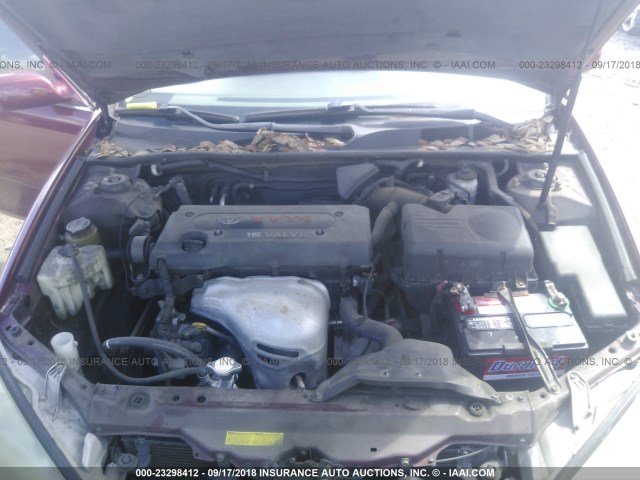 4T1BE32K64U270418 - 2004 TOYOTA CAMRY LE/XLE/SE Қызыл фото 10
