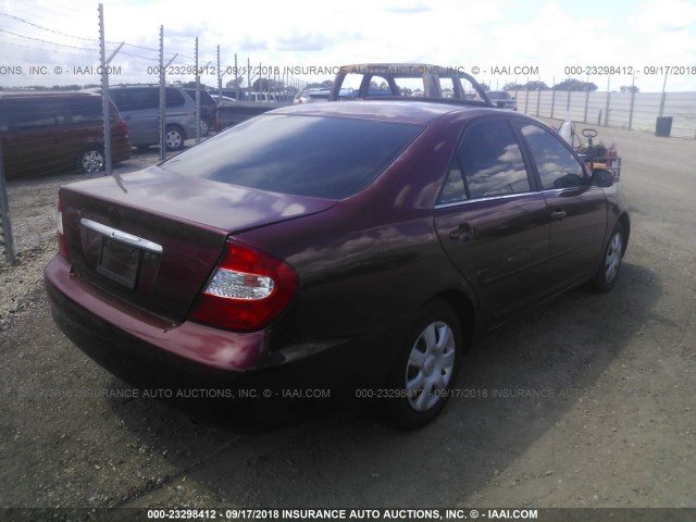 4T1BE32K64U270418 - 2004 TOYOTA CAMRY LE/XLE/SE Қызыл фото 4
