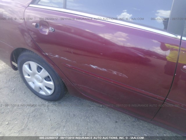 4T1BE32K64U270418 - 2004 TOYOTA CAMRY LE/XLE/SE Қызыл фото 6