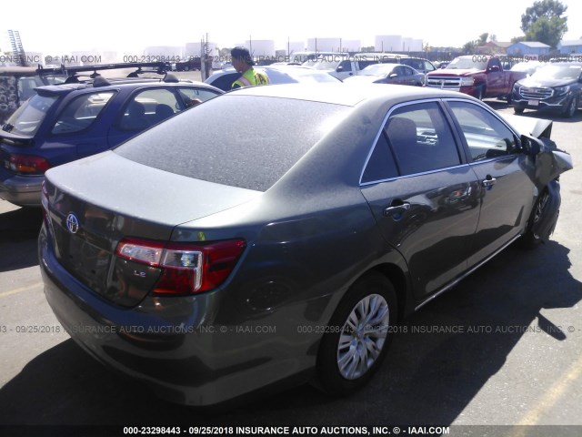 4T4BF1FK3CR263913 - 2012 TOYOTA CAMRY SE/LE/XLE GRAY photo 4