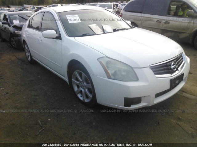 1N4BA41E37C845754 - 2007 NISSAN MAXIMA SE/SL WHITE photo 1