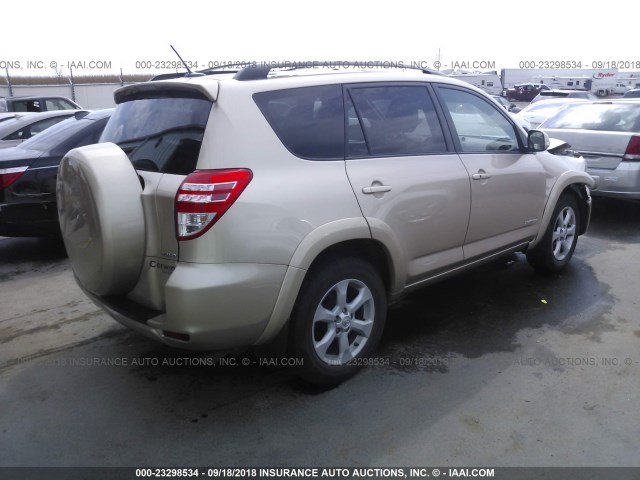 2T3DK4DV9BW060317 - 2011 TOYOTA RAV4 LIMITED BROWN photo 4