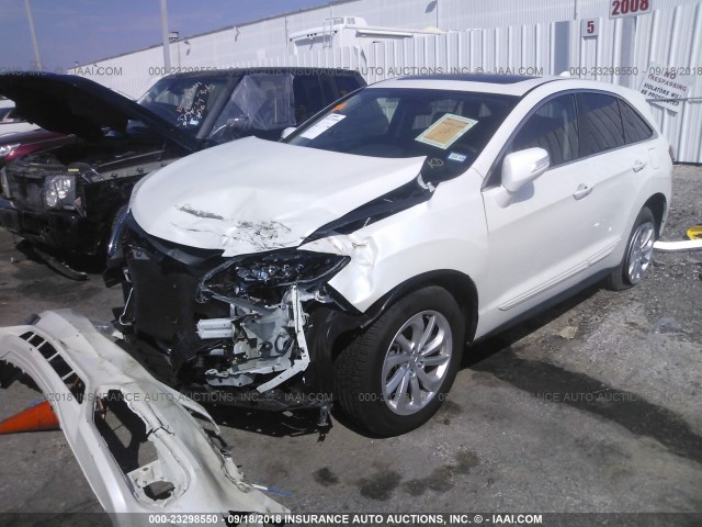 5J8TB3H54JL008418 - 2018 ACURA RDX TECHNOLOGY WHITE photo 2