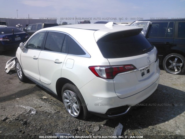 5J8TB3H54JL008418 - 2018 ACURA RDX TECHNOLOGY WHITE photo 3