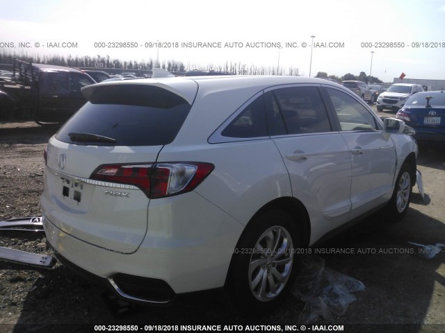 5J8TB3H54JL008418 - 2018 ACURA RDX TECHNOLOGY WHITE photo 4