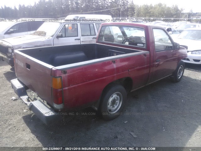 1N6SD11S3PC325167 - 1993 NISSAN TRUCK SHORT WHEELBASE RED photo 4