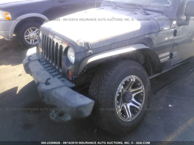 1J4BB3H14AL142153 - 2010 JEEP WRANGLER UNLIMITE SPORT BLACK photo 6