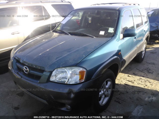 4F2YZ94185KM10895 - 2005 MAZDA TRIBUTE S BLUE photo 2