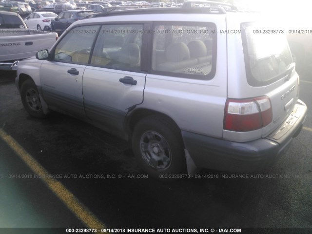 JF1SF63592H712535 - 2002 SUBARU FORESTER L SILVER photo 3