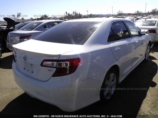 4T1BF1FK4CU602172 - 2012 TOYOTA CAMRY SE/LE/XLE WHITE photo 4