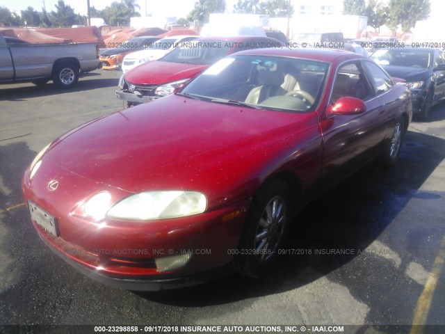 JT8UZ30C7N0015295 - 1992 LEXUS SC 400 RED photo 2