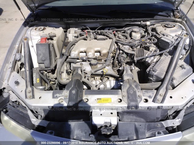 1G2WK52J91F263825 - 2001 PONTIAC GRAND PRIX SE SILVER photo 10