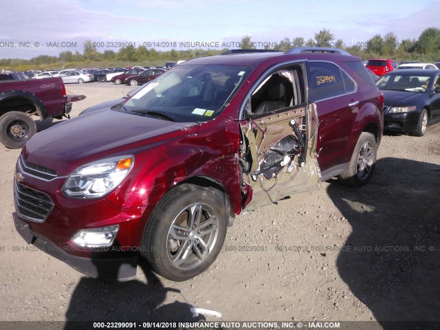 2GNALDEK7G6346956 - 2016 CHEVROLET EQUINOX LTZ RED photo 2