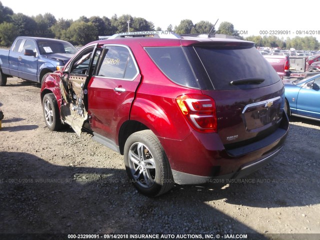 2GNALDEK7G6346956 - 2016 CHEVROLET EQUINOX LTZ RED photo 3