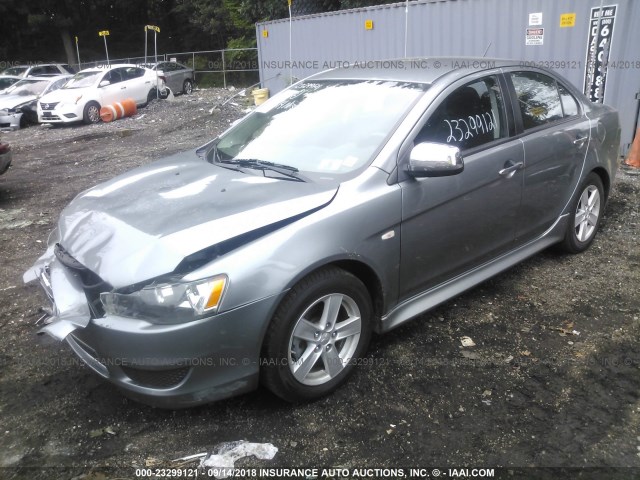 JA32V2FW1EU000931 - 2014 MITSUBISHI LANCER SE GRAY photo 2