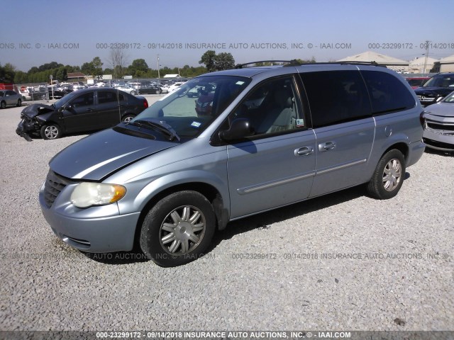 2C4GP54L35R571183 - 2005 CHRYSLER TOWN & COUNTRY TOURING BLUE photo 2