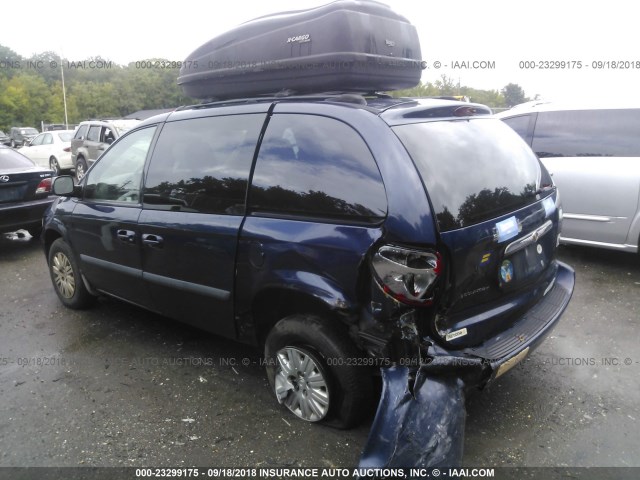 1A4GP45R26B538442 - 2006 CHRYSLER TOWN & COUNTRY  BLUE photo 3