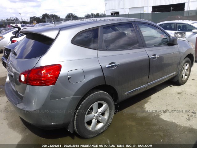 JN8AS5MT3CW600775 - 2012 NISSAN ROGUE S/SV SILVER photo 4